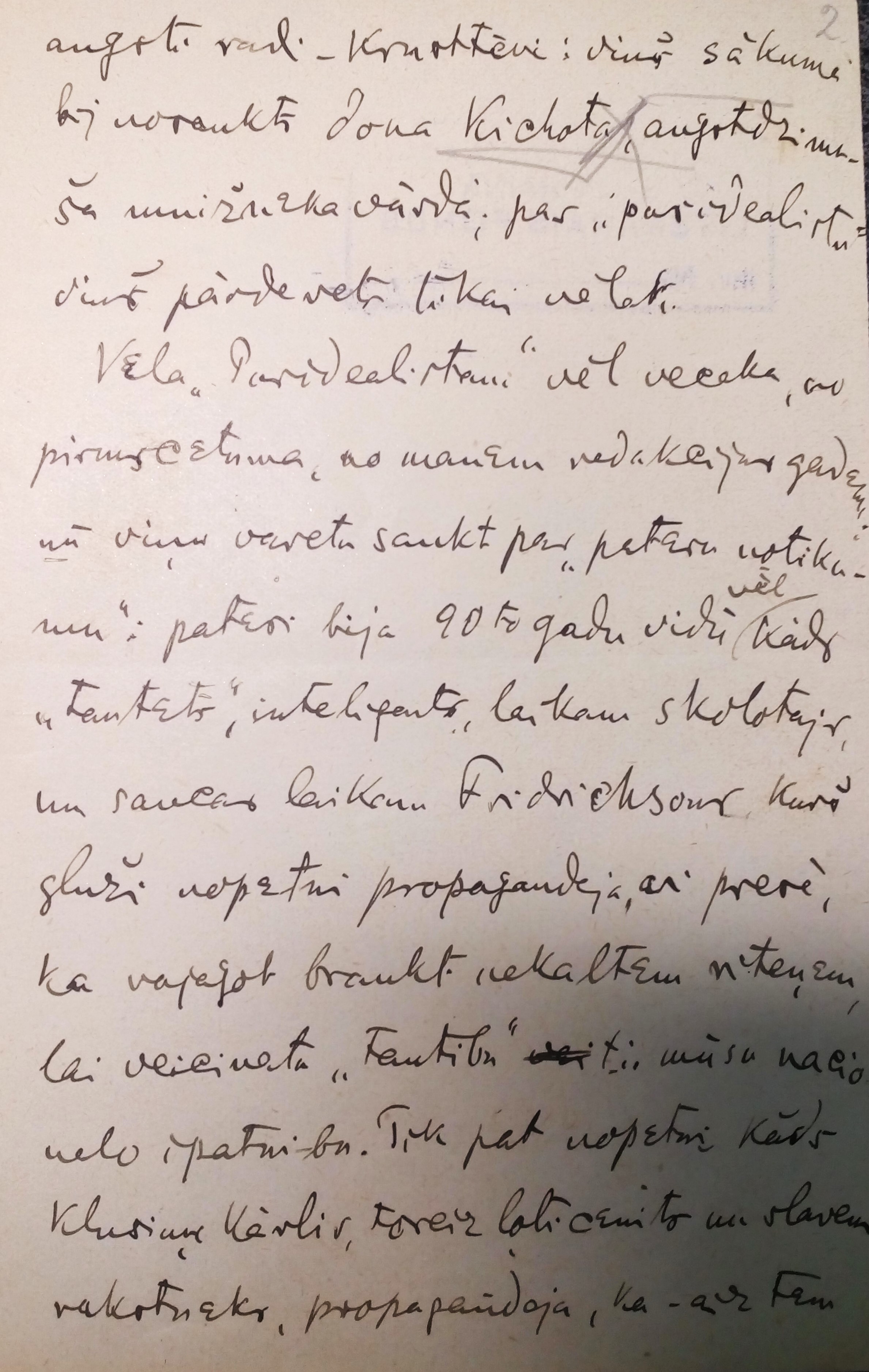 Raiņa lugas "Pusideālists" priekšvārds. RMM 19265